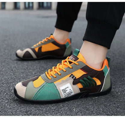 Low-Top Men's Casual Shoes Breathable Retro Sporty Style Summer New Fashion Trendy Bean Board Shoes Comfortable Rubber Sole