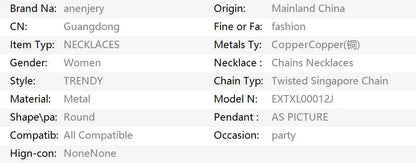 ANENJERY Three Zircon Thin Necklace for Women Simple Clavicle chain Delicate Elegant Jewelry Gifts Wedding Wholesale