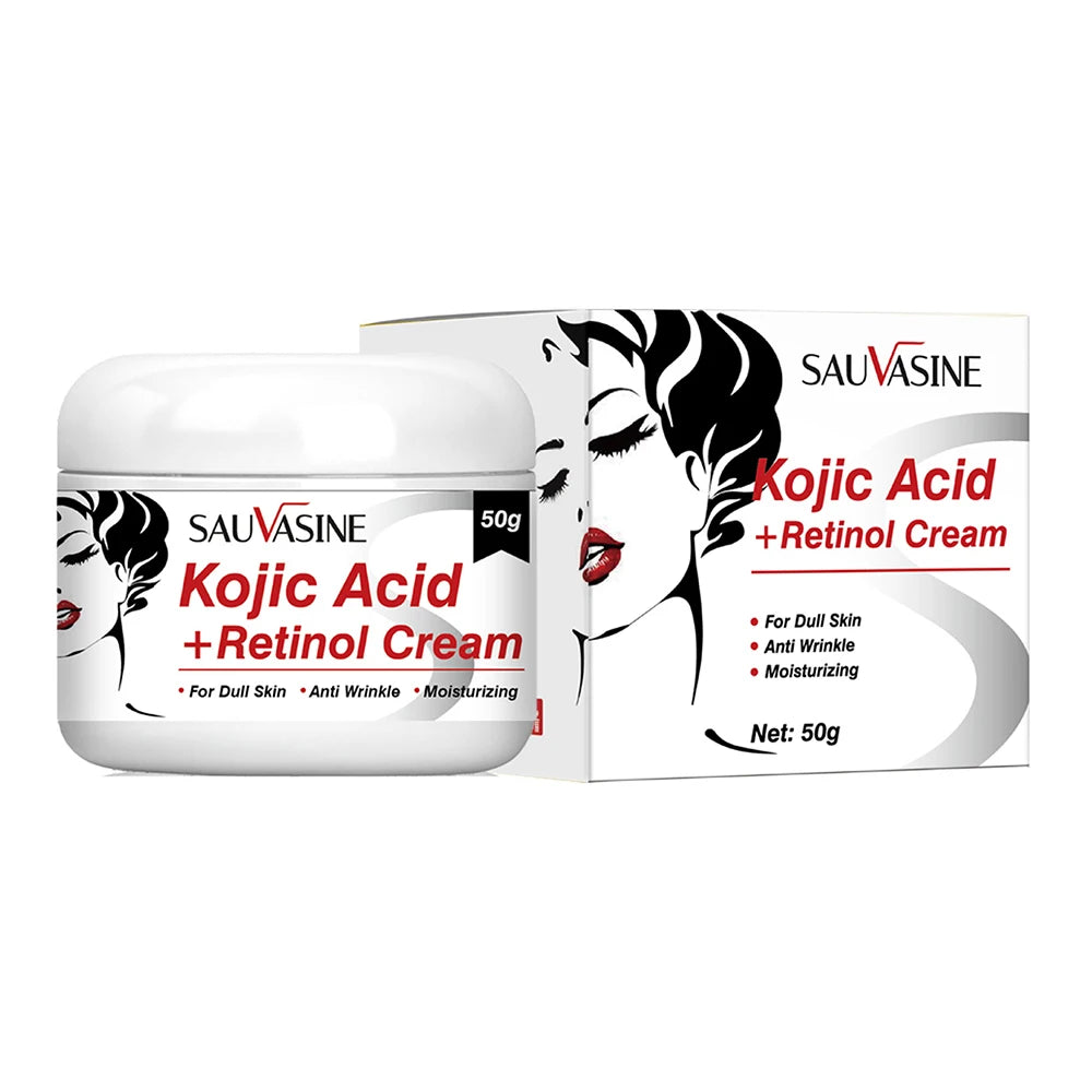 Kojic Acid Retinol Cream Skin Whitening Cream Remove Dark Spots Anti Aging Brighten Moisturizing Nourishing Facial Skin Care