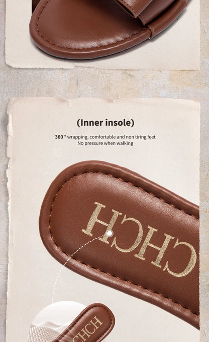 2025 NEW Slippers high quality PU flat women's shoes red shoes luxury brand new listing