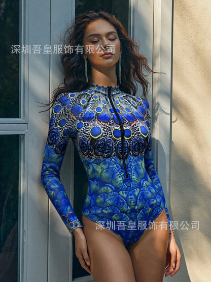 Russian Swimsuits Women One-piece Bikini Quick Drying Купальник Sunscreen 2025 European American