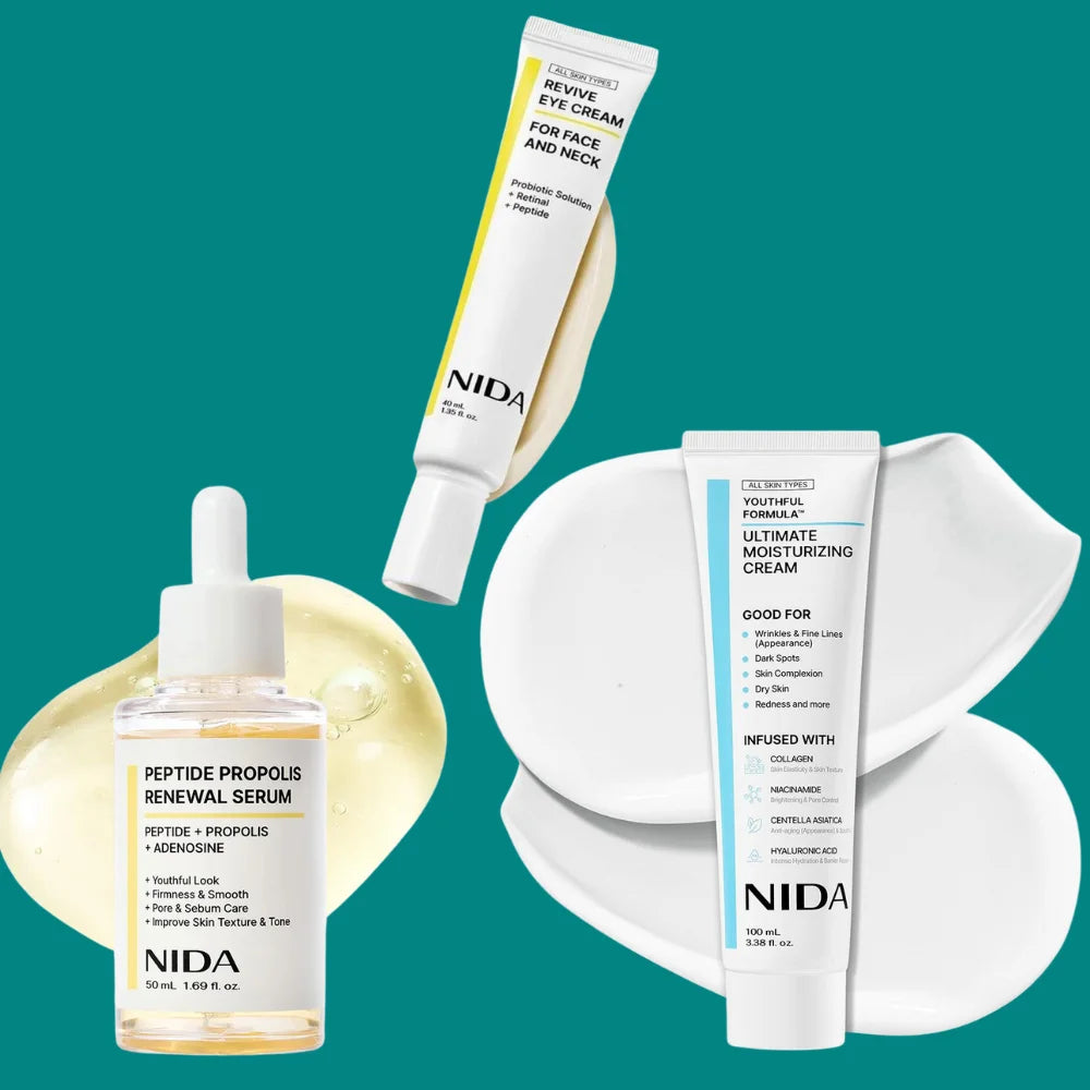 NIDA Propolis Essence Extracts Centella Asiatica Hyaluronic Acid Wrinkles Spots Cream Retinol Revitalizing Eye Cream Skin Care