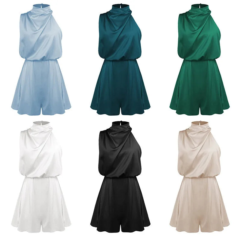 Fashion Ruffled Women Playsuits Sexy Backless High Waist Female Jumpsuit Romper Butterfly Sleeve Short Casual Summer Ropa Mujer