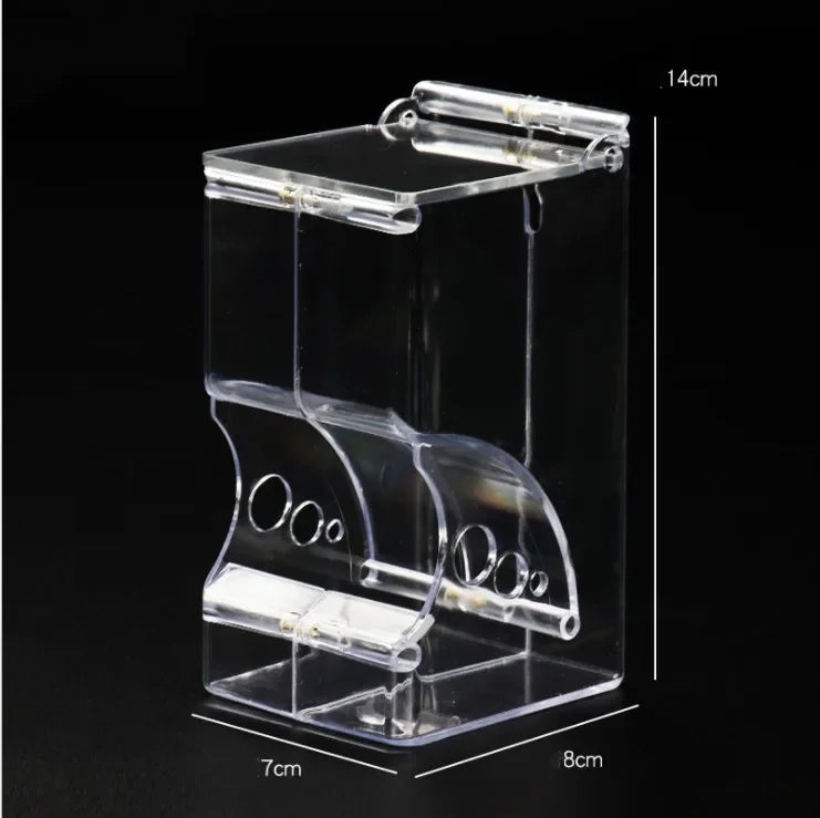Pet Hamster Rabbit Squirrel Food Dispenser Feeder Plastic Clear Automatic Pet Feeder for Hamster Guinea Pigs Food Bowl Container