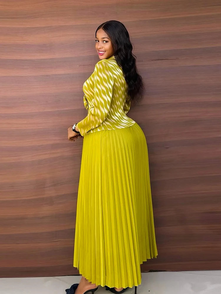 Plus Size Luxury Dresses For Women Elegant And Beautiful Gowns Miyake Pleated Dress Party Evening Prom Formal Female Fashion