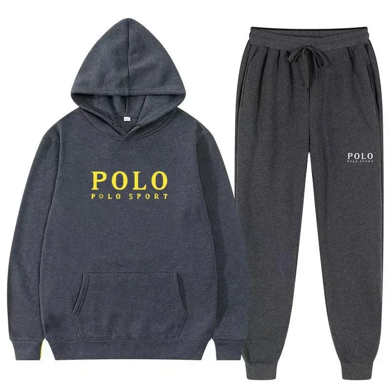 Autumn and Winter 2025 New Men's casual Set outdoor fashion jogging men's and women's hooded sweatshirt and pants 2-piece set
