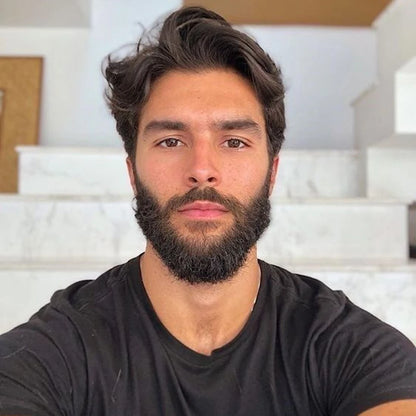 7x9inch Human Hair System For Men Toupee Fine Mono Male Wig  Durable Hair Prosthesis Toupee Men 6" Hair Replacement Men Wig 1B