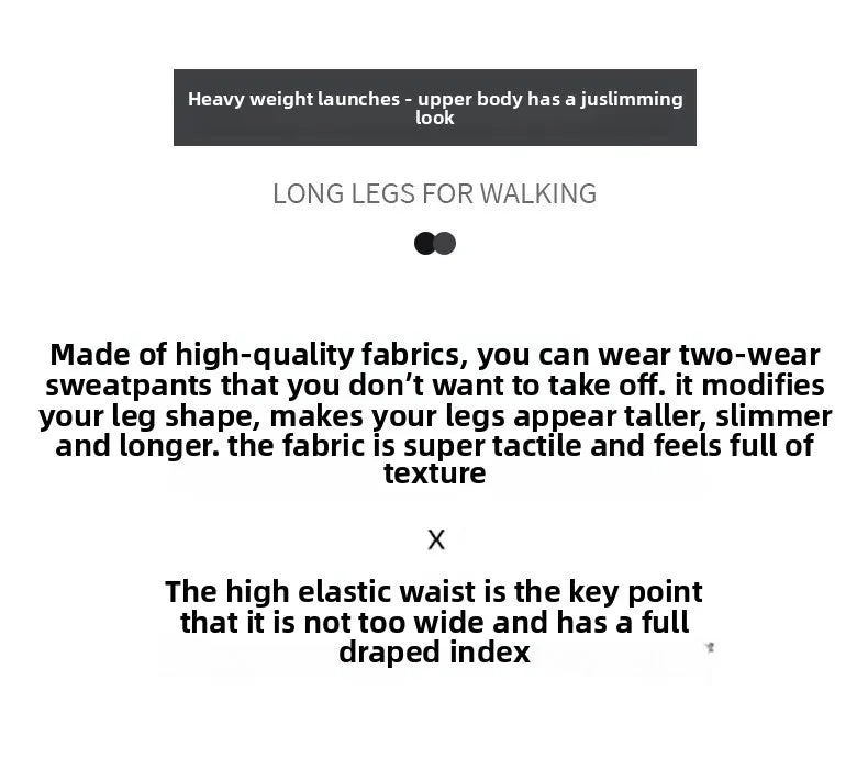 Black Striped Sports Pants Women's Spring Autumn Wide Leg Casual Loose High Waist Straight Leg Sweatpants