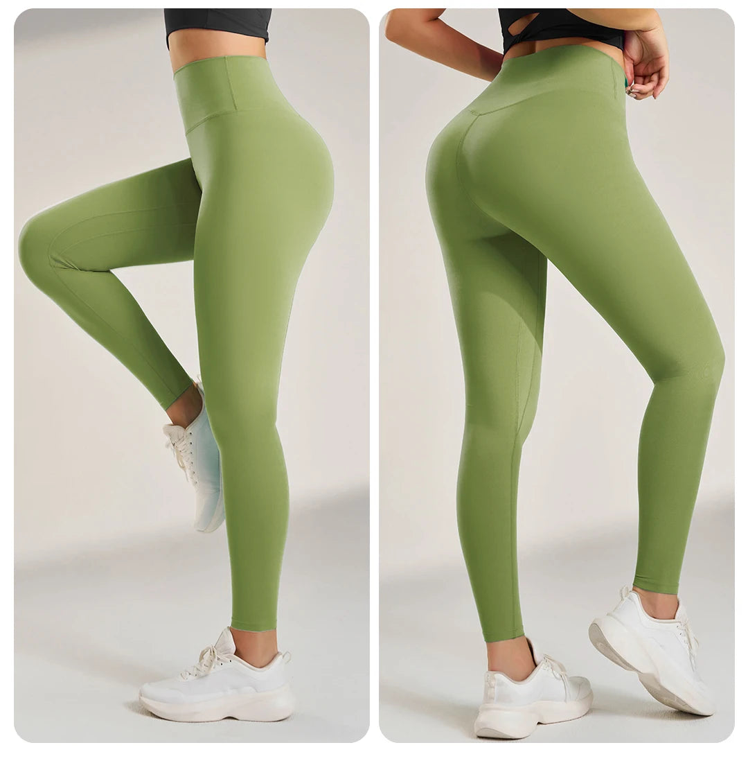 Yoga Leggings Pants Trousers Women's Quick Dry Sports Leggings High Waisted Fitness Pants Stretch Peach Butt Gym Clothing
