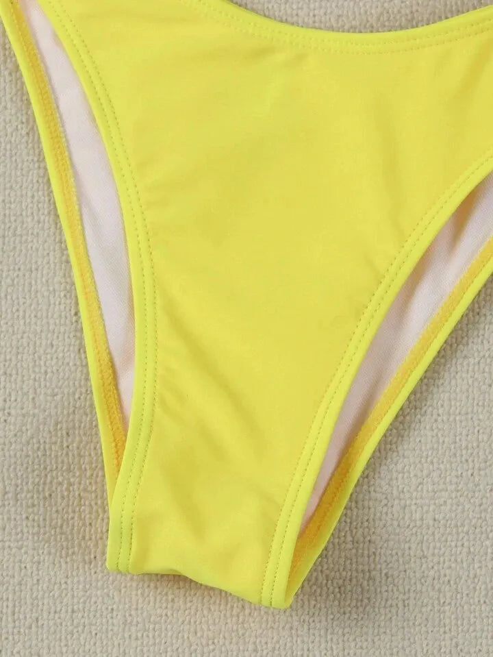 Women Strapless Bikinis Sets Summer Push Up Swimwear Two Pieces Suits Female Sexy Swimsuits Solid Color Lady Backless Beachwear