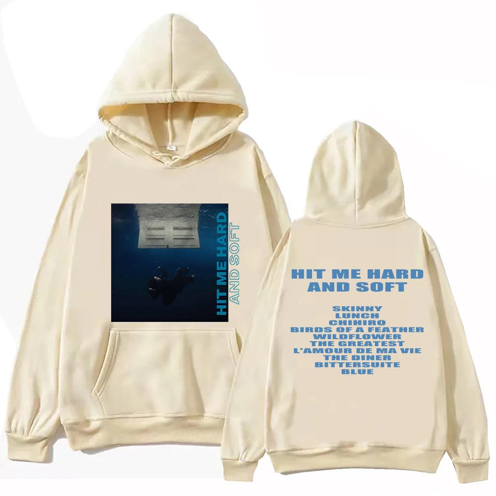 "Hit Me Hard And Soft" Billie Sudadera con capucha Harajuku jersey top Sudadera fan Regalo men's hoodie