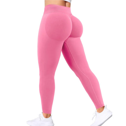 Summer Women Three Waist Gym Yoga Pants High Waist Peach Buttocks Solid Color Tight Fitting Sports Leggings Yoga Exercise Pants