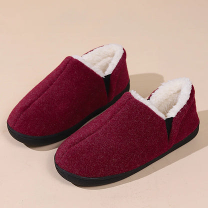 Smile Pop New Men Plush Slippers Indoor Fluffy Fur Home Men Slippers Outdoor Warm Closed Soft Non-slip Fuzzy Winter Men Shoes