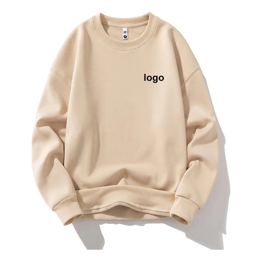 Customizable Thick Sweatshirt for Man Women Plain Hoodie Sweater Autumn Winter Fleece Sweatshirts Logo Original Design