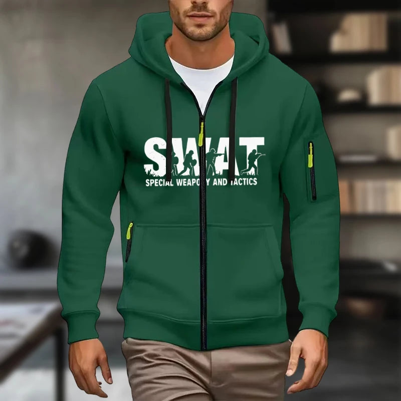 Mens Hoodies Sweatshirt New Casual Long Sleeve Hoodie Men Zipper Cardigan Hooded Sweatshirts