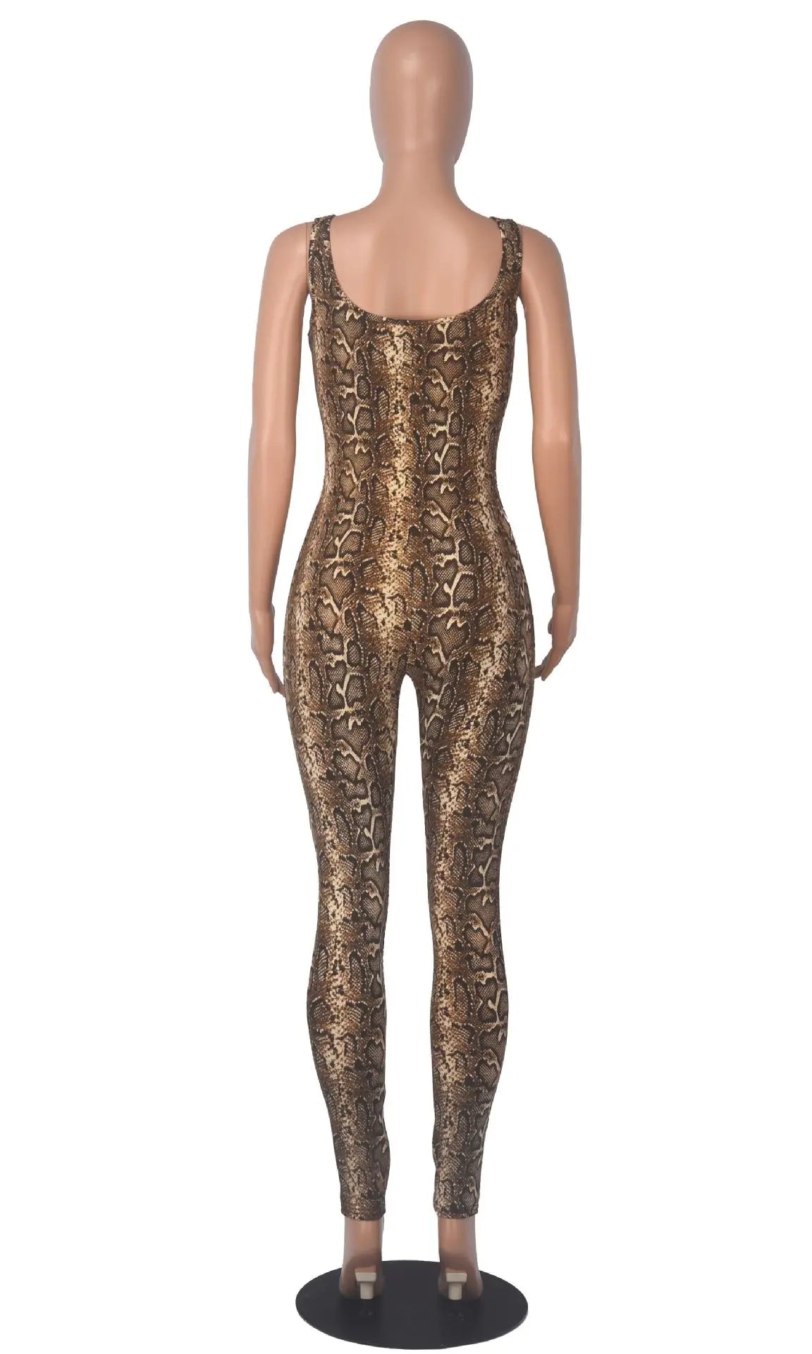 Sexy Sling Sleeveless Backless Snake Print/Leopard Print Jumpsuit for Women Skinny Fashion Nightclub Party Wear Sexy Streetwear