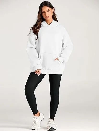 2026 Autumn and Winter New Cross border Leisure Fashion Sports Solid Color Women's Loose and Comfortable Hoodie Hoodie Hoodie