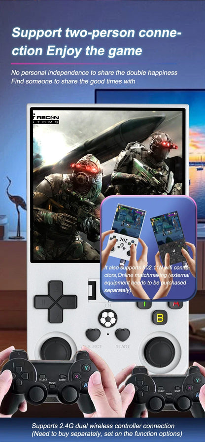 R36MAX Game Console 64GB 128GB 18000+GAMES Linux System 4.0inch K36 vs R36S 3.5inch Pocket Video Player No Download Required