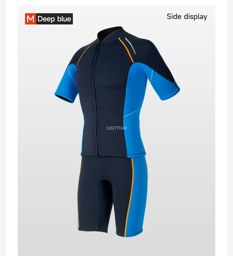 Wetsuit for Men Women Jacket Pants1.5mm Neopreno Diving Suit Short Sleeve Swimwear Snorkeling Surfing Swimsuits Kitesurf