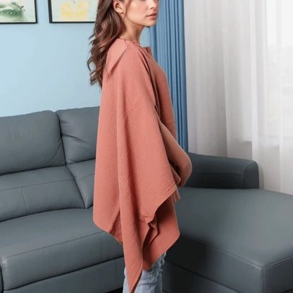 Solid Color Maternal Nursing Covers 2 in 1 Comfortable Breastfeeding Blanket Anti-Exposure Soft Feeding Clothes Outdoor