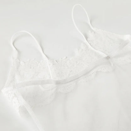 Shestyle Lace Transparent Mini Dress Sexy Women Wrapping Spaghetti Embroidery Flower Sheath Nightwear Club Mesh Wave Fantacy