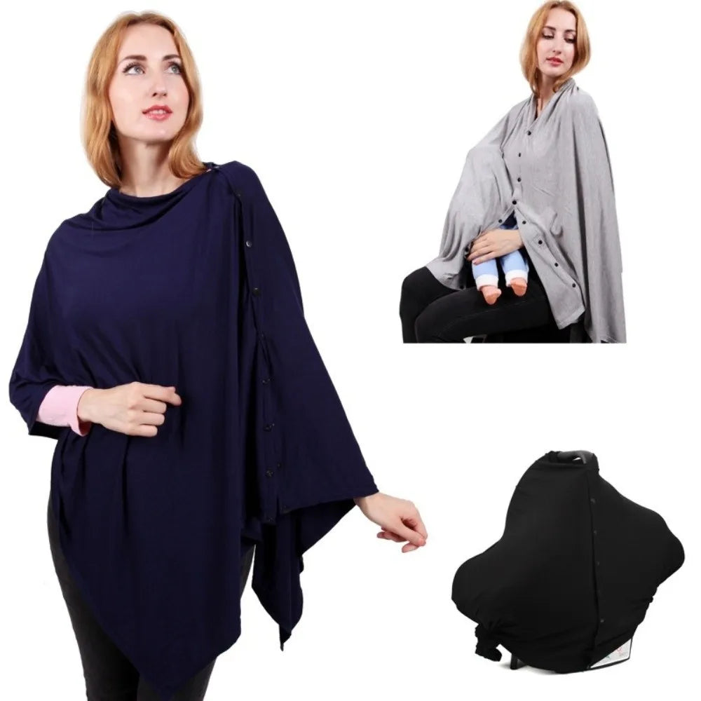Comfortable Maternal Nursing Covers Button Soft Nursing Scarf Adjustable Anti-Exposure Mother's Nursing Towel Outdoor