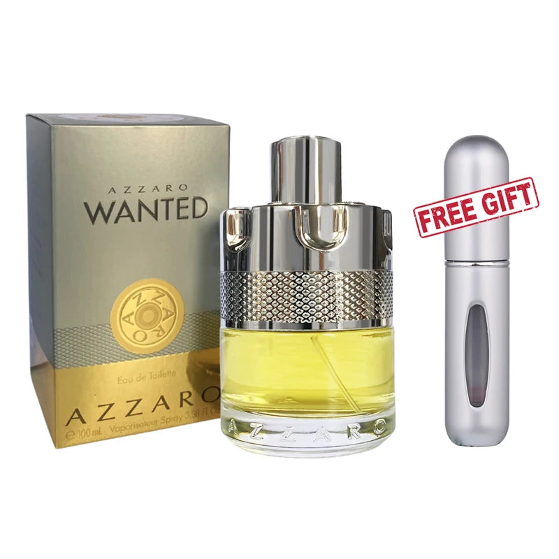100ML Azzaro The Most Wanted Parfum Mens Cologne Luxury Perfumes For Men With 5ml Bottom Charge Perfume Refillable Bottle