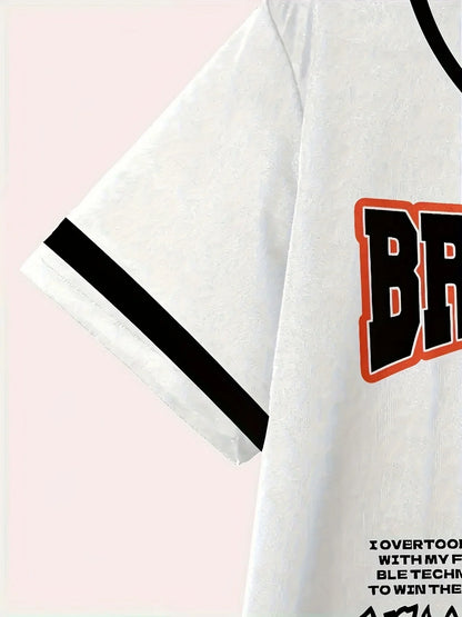 2025 Summer New Men's Basketball Print Simple Casual Comfortable Breathable Quick Dry Sports Round Neck Short Sleeve Tops