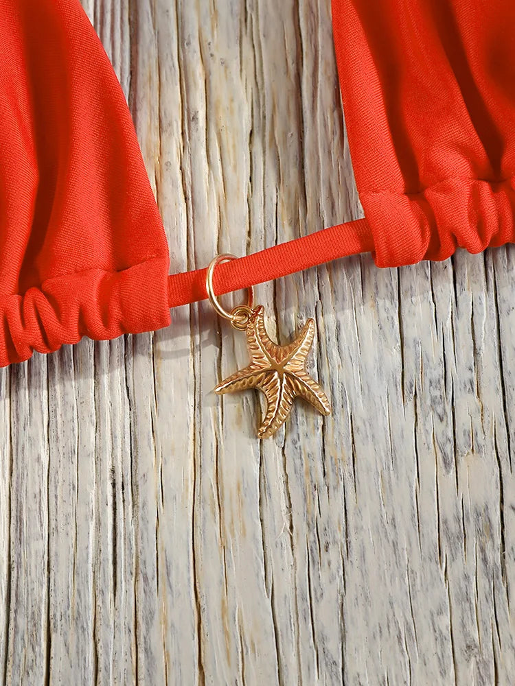 Bandage Bikinis Low Waist Swimwear Sexy Bikini Set For Women 2025 String Bathsuit Two Piece Suits Solid Swimsuits