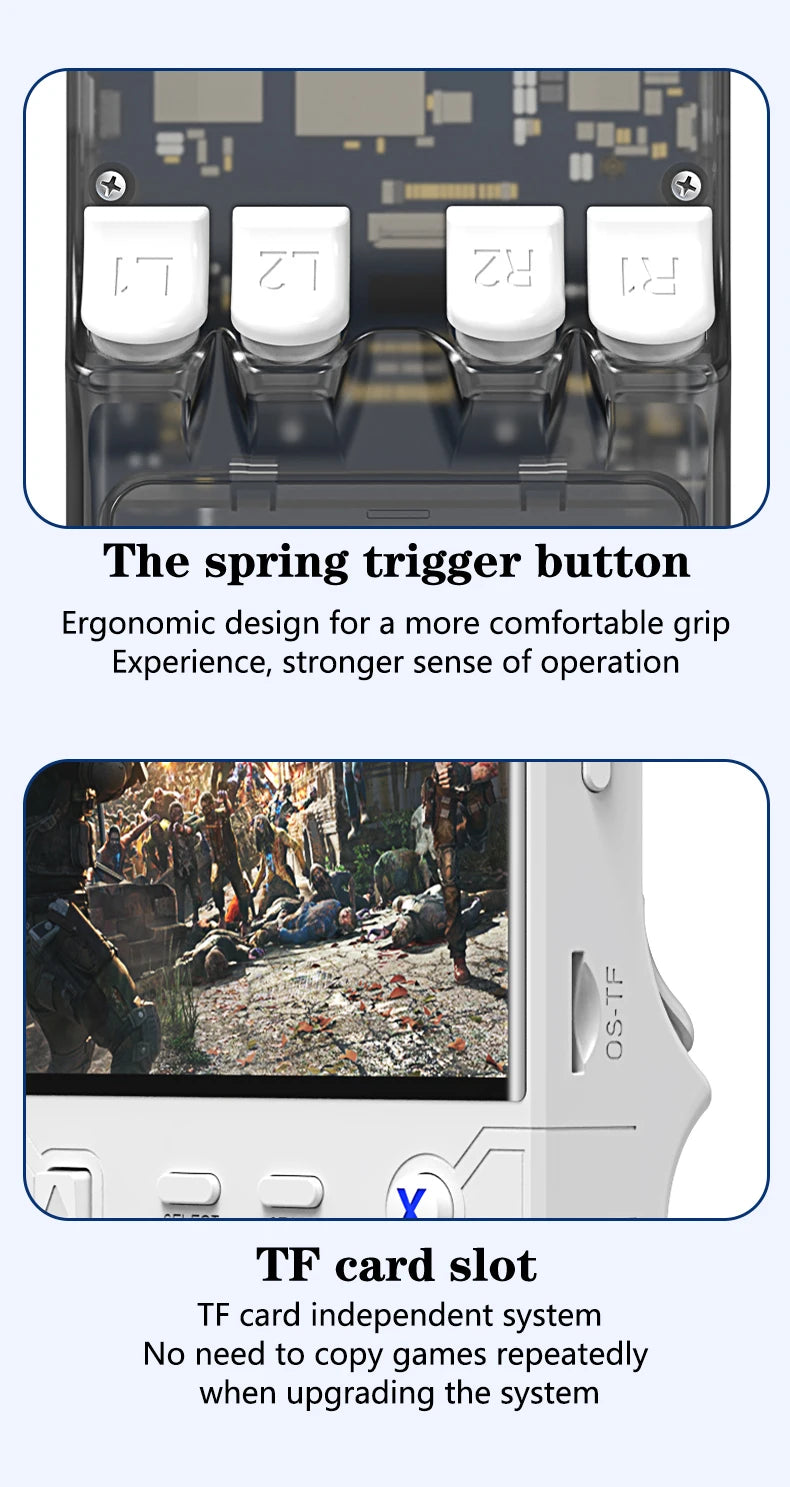 R36 Ultra Console Portable Retro Game 4‘’ IPS Screen Handheld Game Players Emulator Pocket Video Player 64G 128G 20000+ Games