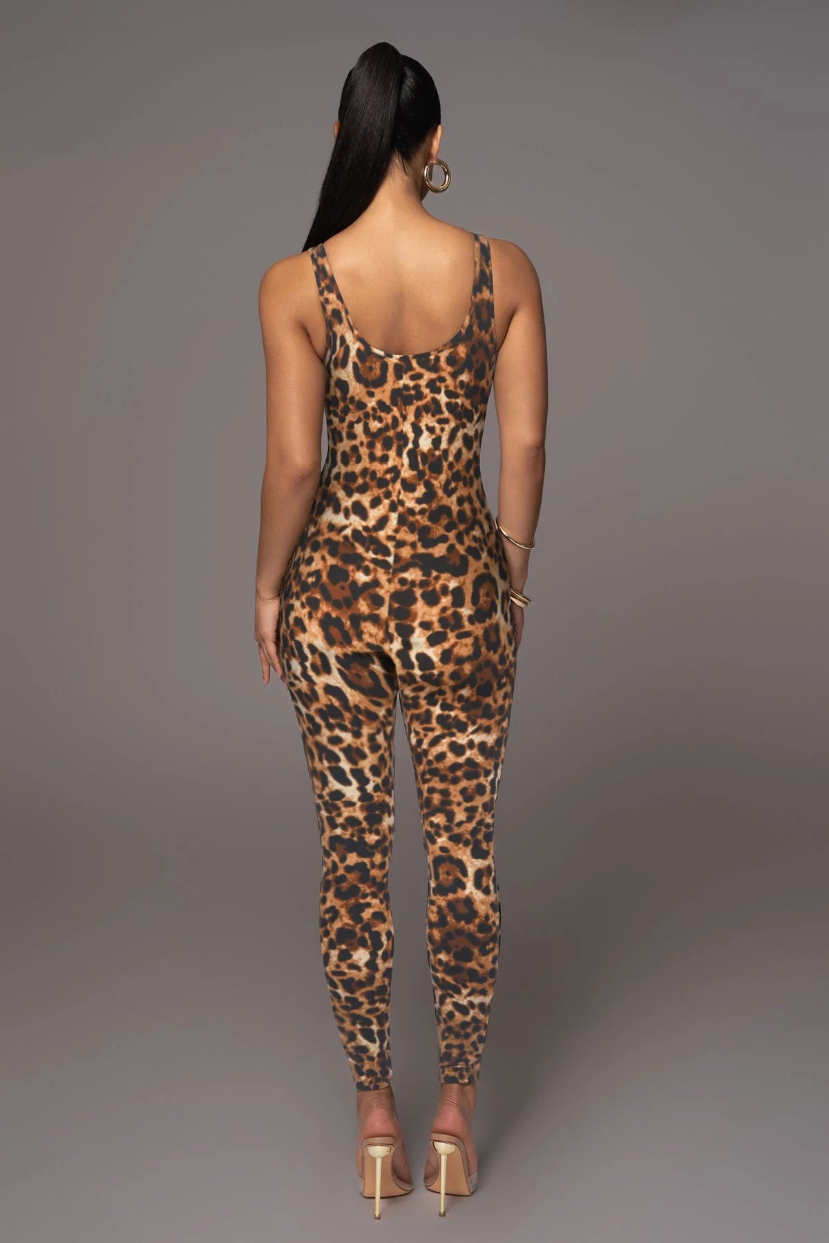 Sexy Sling Sleeveless Backless Snake Print/Leopard Print Jumpsuit for Women Skinny Fashion Nightclub Party Wear Sexy Streetwear