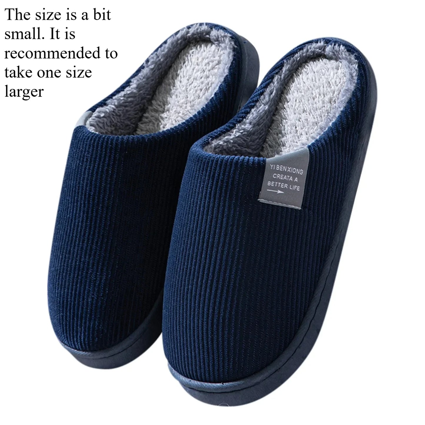 Women's Men's Casual Home Slippers Soft Thick Bottom Household Plush Anti-slip Thermal Indoor Winter Flats