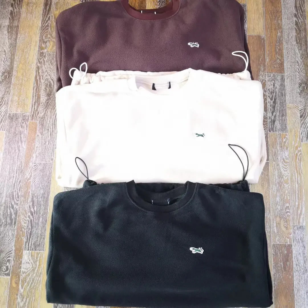 Double-Faced Fleece Sweatshirt with Corded Hemline And Embroidery round Neck Women's Fashion Brand Sweatshirt from Freak's Store