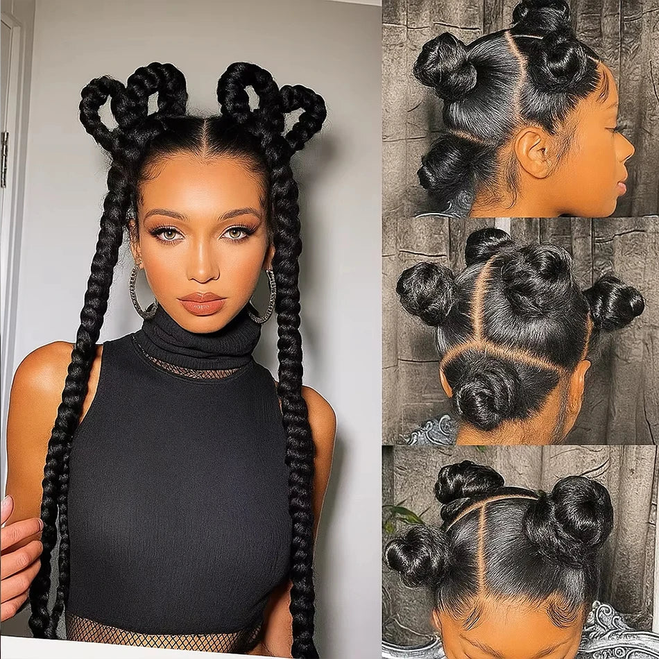 Straight 250 Density Real Full Lace Human Hair Wig Brazilian Pre Plucked 360 HD Full Lace Invisible Strap Snug Fit Wig For Women