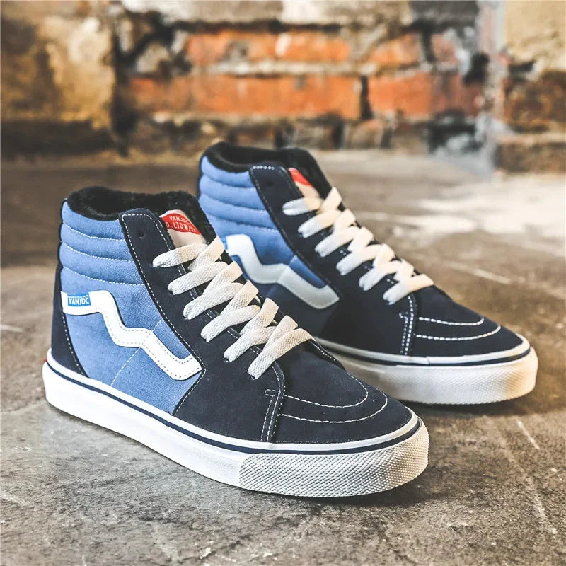 Canva Women's Casual Korean Style Flat Shoes New Arrival Winter 2023 Trendy Ins Net Red Cotton Shoes Versatile For Students