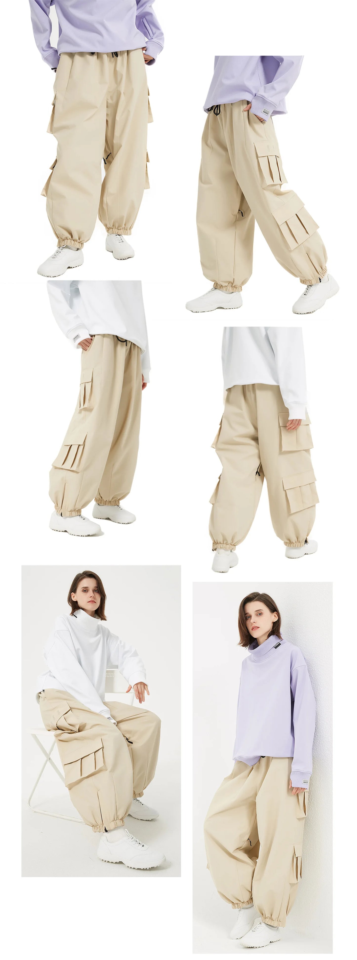 Oversize Winter Ski Pants 3L Snowboard Pant Thicken Thermal Waterproof Breathable Outdoor Sports Warm Women's Men's Ski Trousers