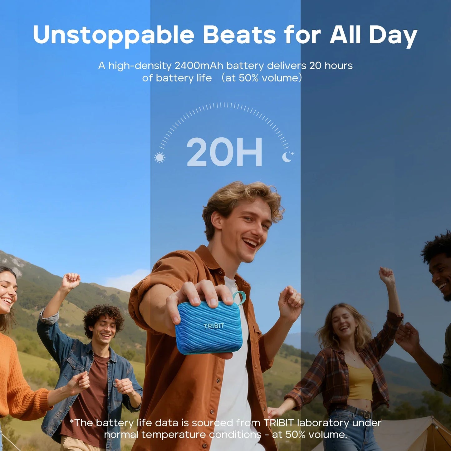 Tribit PocketGo Portable Bluetooth Speaker IP68 Waterproof BT6.0 Outdoor Pool Party Camping Travel with Built-in Mic TWS APP EQ