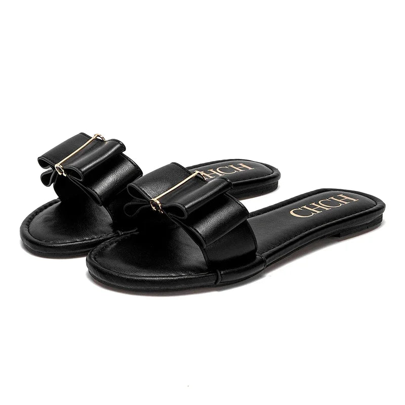 2025 NEW Slippers high quality PU flat women's shoes red shoes luxury brand new listing