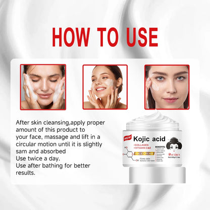 SUYARUN Propolis Vitamin E Kojic Acid Cream - Brightening, Moisturizing, Anti-Aging, Dark Spot Removal, All Skin Types.