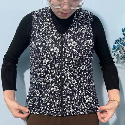 Fashionable Integrated Women's Vest Double Layer Flocking Vest Autumn/Winter Style Jacket Crew Neck Design For All Seasons