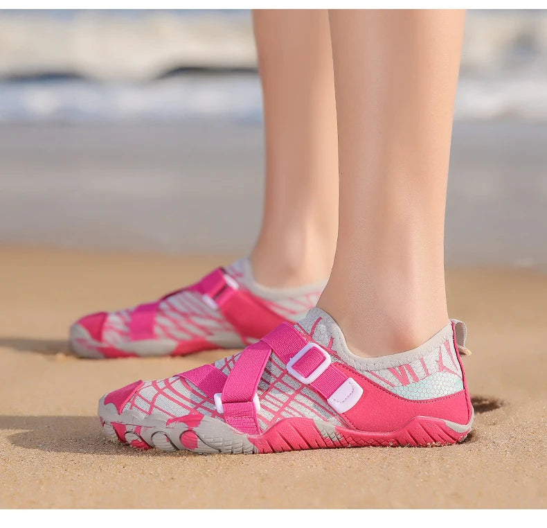 Men Women Elastic Beach Barefoot Seaside Aqua Shoe Quick-Dry Breathable Surf Wading Shoe Non Slip Upstream Swimming Water Shoe