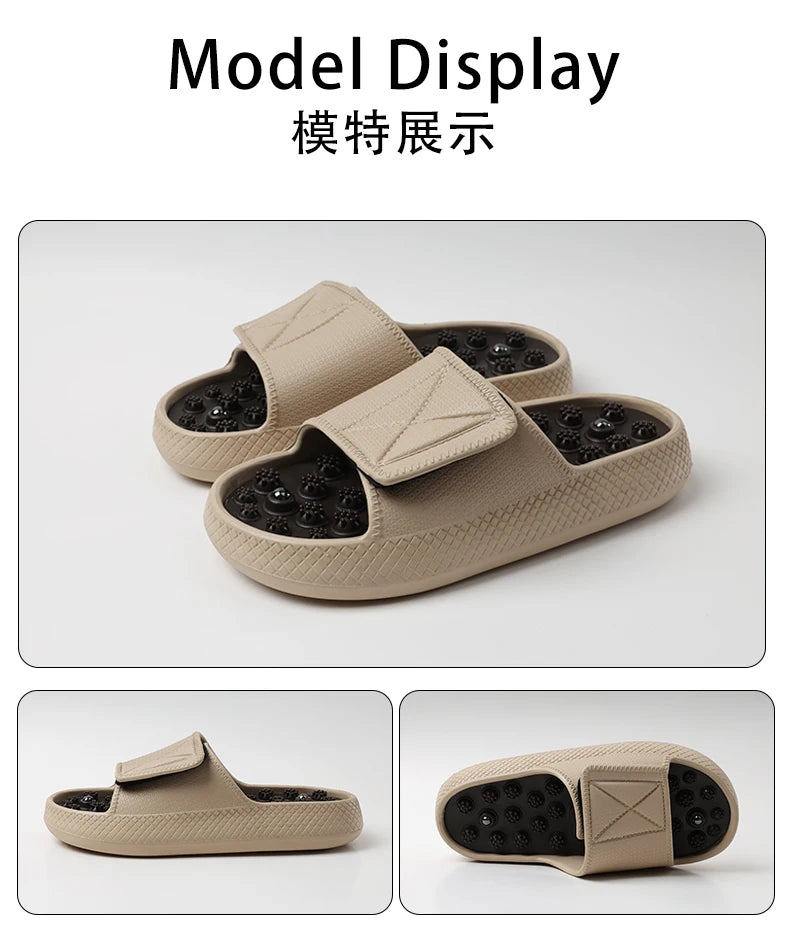 New Summer Men Massage Slippers Sides Indoor Outdoor Sandals Beach Casual Shoes Soft Sole Slides Men Flip-flops Men's Footwear