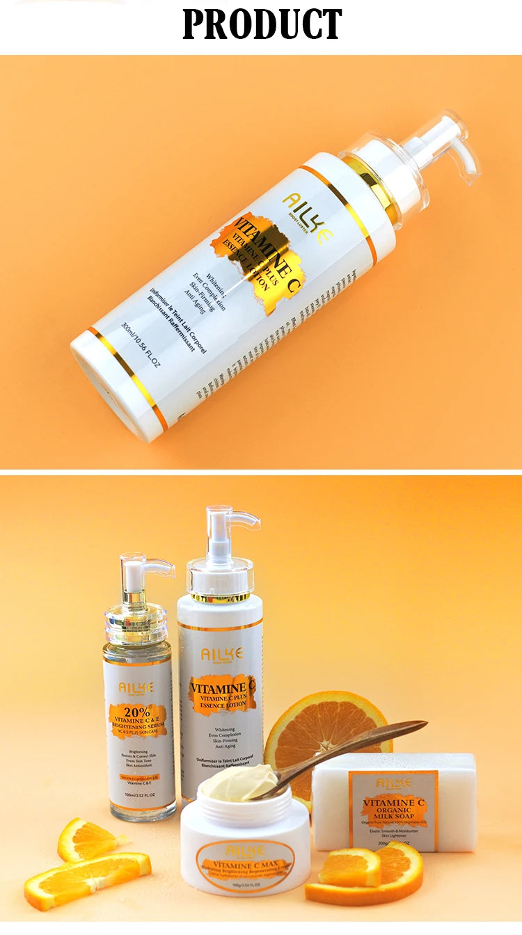 AILKE Vitamin C Whitening Serum, Remove Dark Spots, Moisturizing, Anti-Aging & Wrinkle, Beauty Skin Care Cosmetics