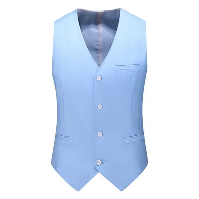 YASUGUOJI New Wedding Dress High-quality Men's Fashion Design Suit Vest Plus Size Men's Business Casual Suit Vest 15-colors