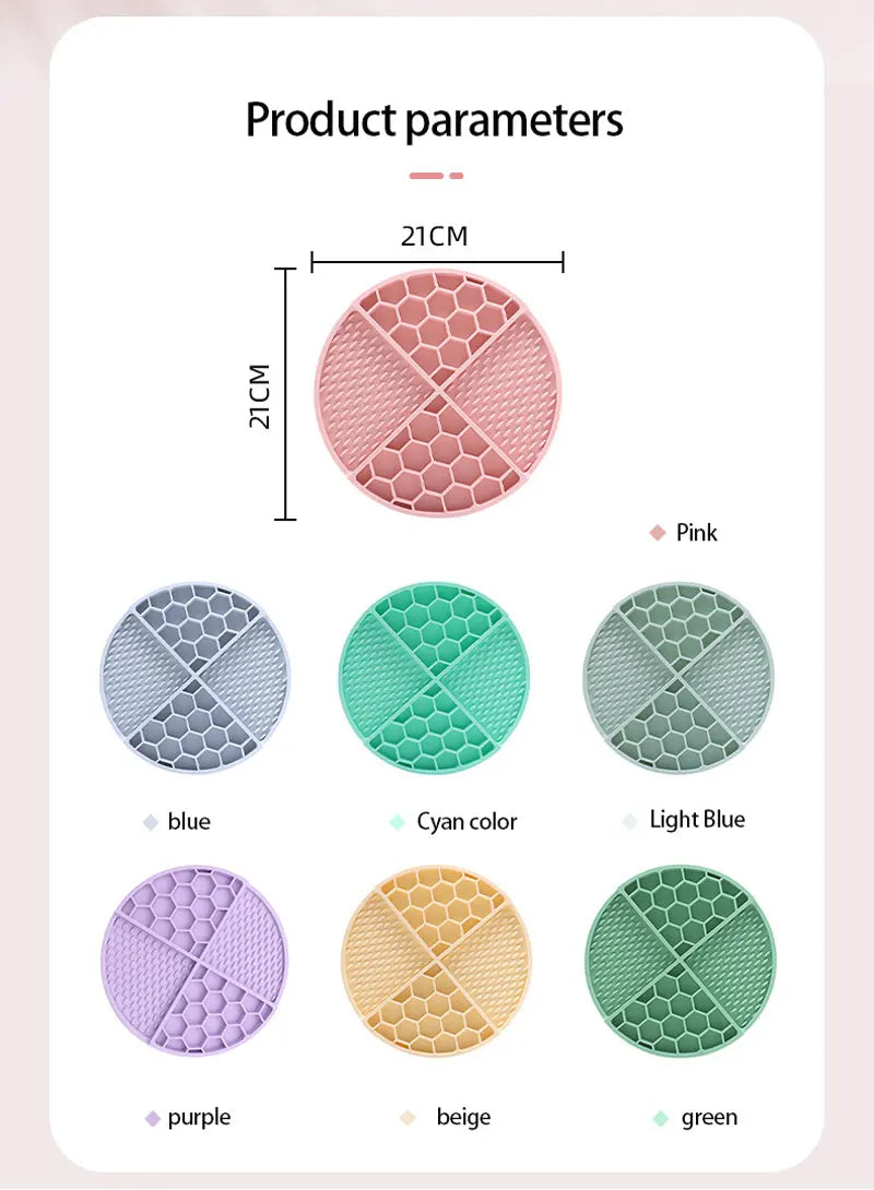 Pet Supplies Silicone Licking Mat Cat Slow Feeder With Suction Cup Slow Feeding Pad Dog Licking Pad Anxiety-relieving Utensils