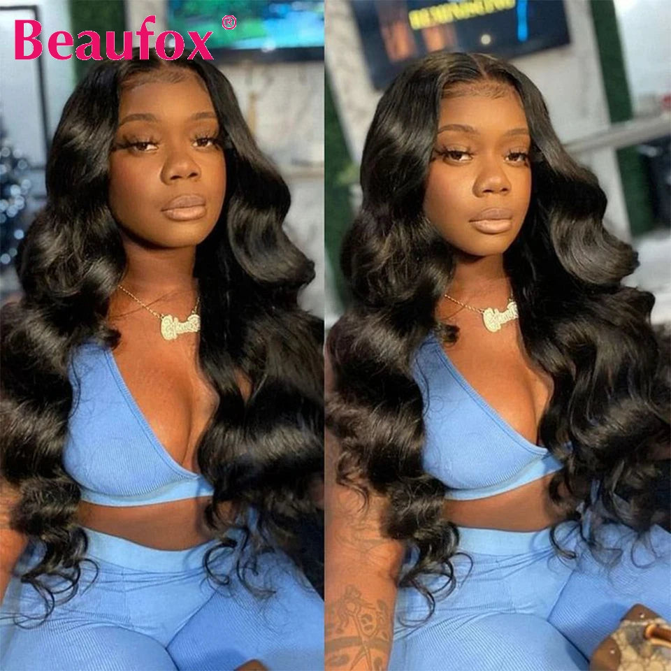 Beaufox Lace Front Human Hair Wigs For Women Brazilian Body Wave Lace Frontal Wigs Human Hair Wigs 4x4 Lace Closure Wig