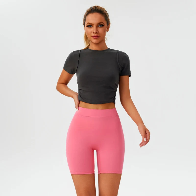 V Back Scrunch Butt Workout Shorts for Women High Waisted Lifting Booty Gym Yoga Biker Shorts Sports Leggings Clothing Hot Pants