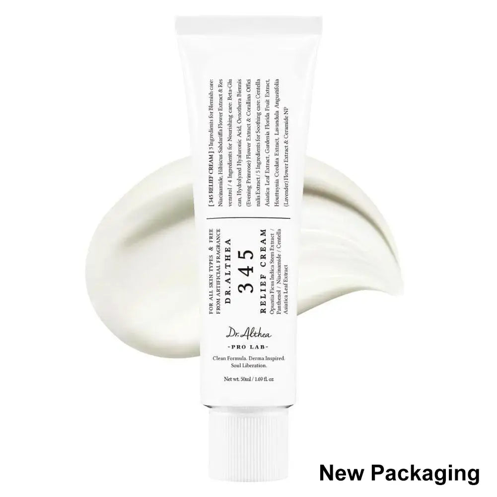 Dr.Althea 345 Relief Cream Antioxidant Nourishing Moisturizing Soothing Removing Acne Repairing Skin Barrier Korean Skin Care