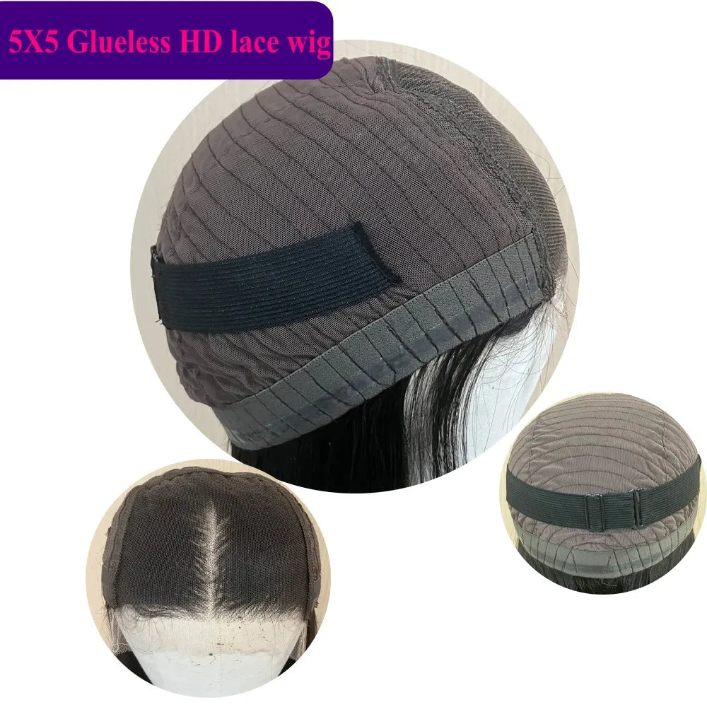 100%Human Hair Honey Brown Hightlight 13x6 Lace Front Wigs Natural Hairline Black Women Glueless 5x5 HD Lace Wigs Full Lace Wigs