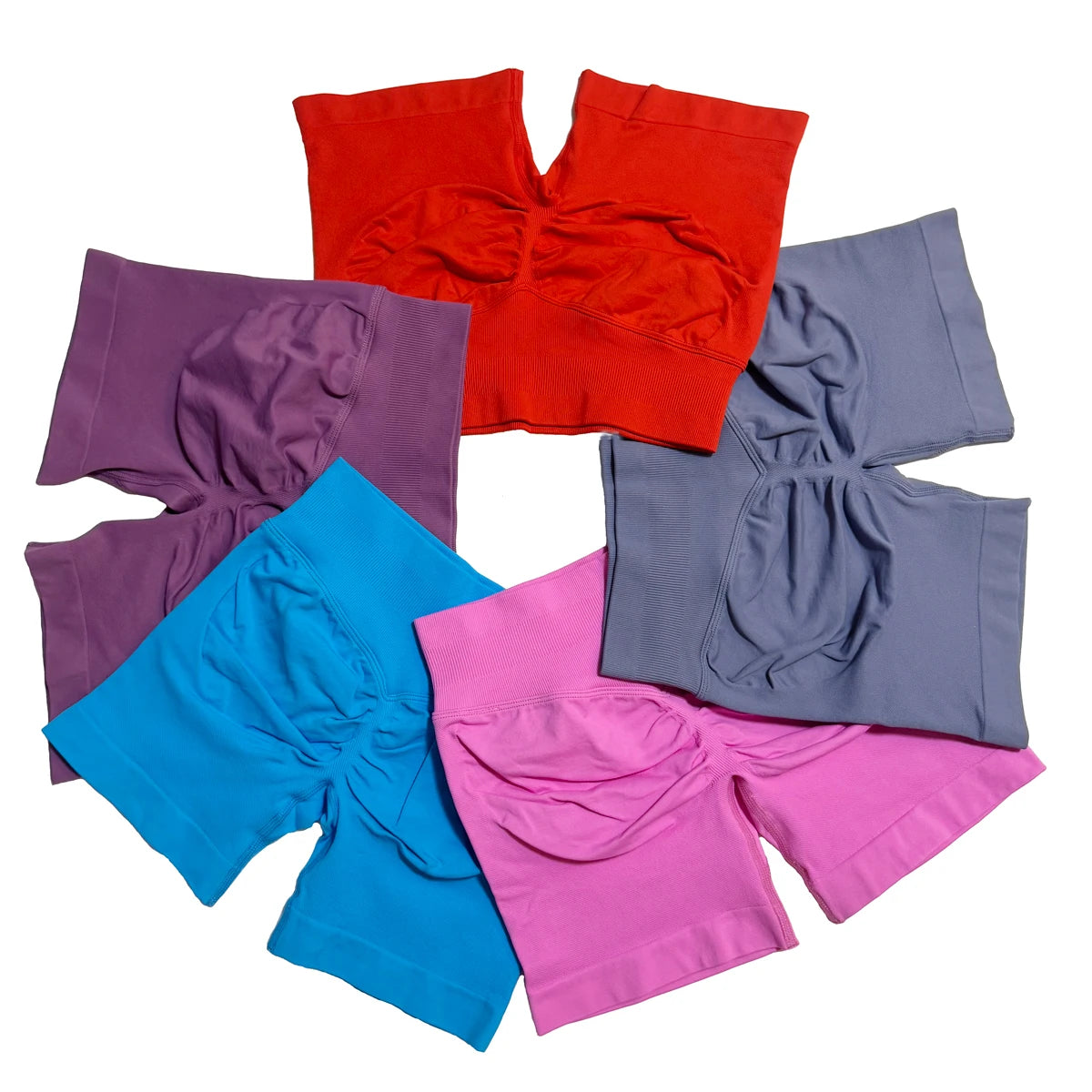 No logo Low Waist Seamless Yoga Shorts for Women Scrunch Bum Gym Shorts Workout Biker Short Stretch Fitness Short